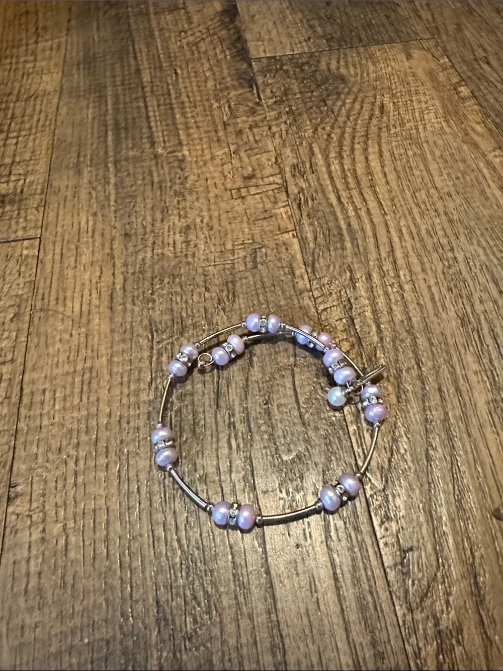 Set of 9 Beaded Stretch Bracelets - Multi-Color Pearl Accent